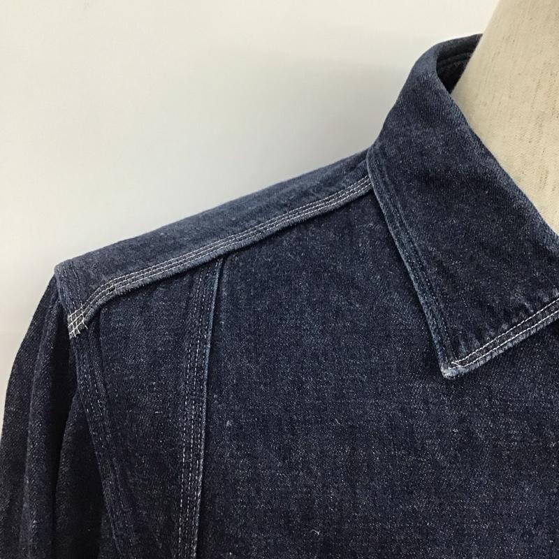 サニースポーツ SUNNY SPORTS シャツ、ブラウス 長袖 長袖シャツ カラーシャツ ポケットシャツ 長袖カットソー デニムシャツ M 無地 インディゴ / インディゴ /  メンズ USED 古着 中古 10109272