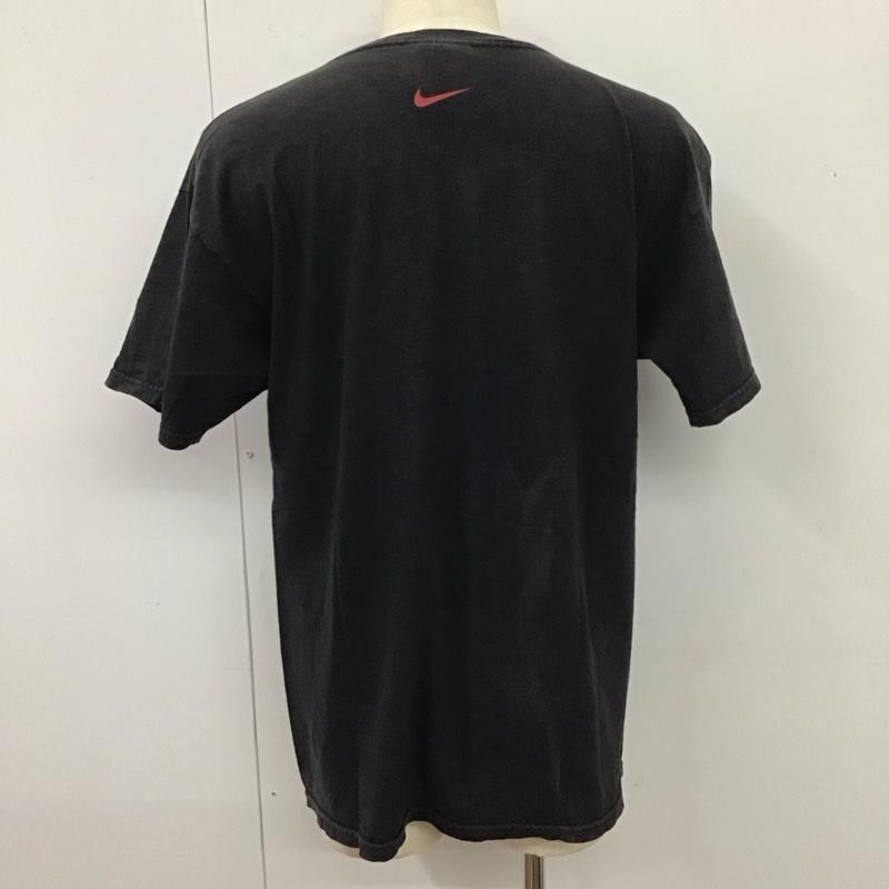 ナイキ NIKE Tシャツ 半袖 半袖カットソー プリントTシャツ クルーネックカットソー スポーツウェア L ロゴ、文字 黒 / ブラック / メンズ USED 古着 中古 10115319