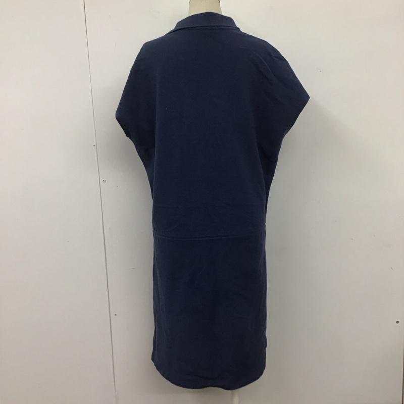 ラコステ LACOSTE ワンピース ひざ丈スカート EF535EL ポロシャツ スキッパー 38 ワンポイント 紺 / ネイビー / レディース USED 古着 中古 10108085