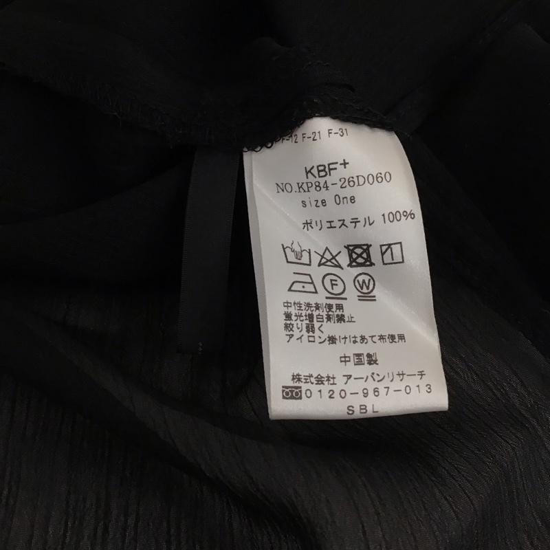 ケービーエフプラス KBF+ ワンピース ロングスカート KP84-26D060 BIGスリーブシアーワンピース 無地 黒 / ブラック /  レディース USED 古着 中古 10133450