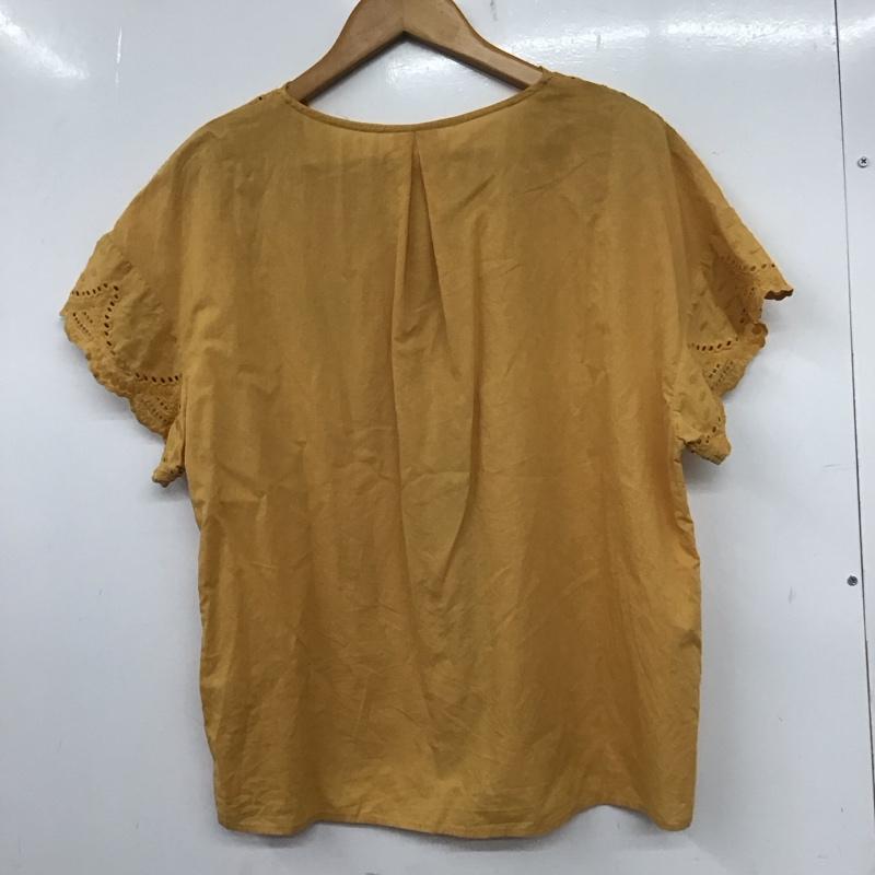 レプシィム LEPSIM カットソー 半袖 LP060760SB アイレットレース Vネックブラウス M 刺繍 橙 / オレンジ / レディース USED 古着 中古 10138974