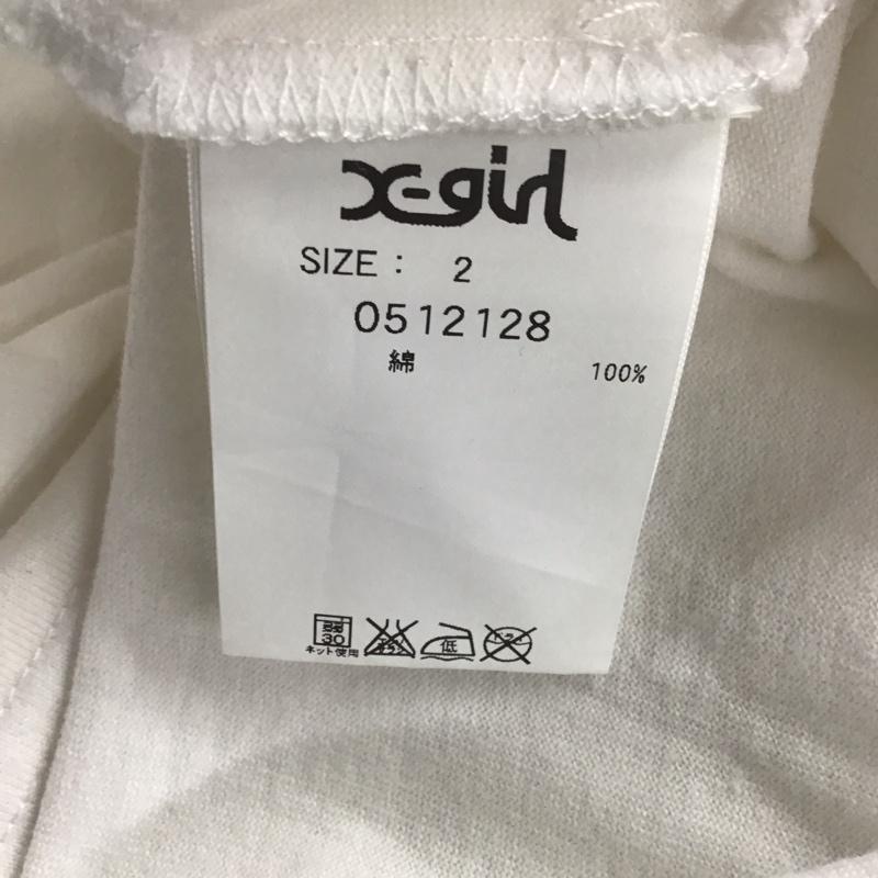 エックスガール X-girl Tシャツ 半袖 LOVE IS KING TEE マークゴンザレス コラボ 2 ロゴ、文字 白 / ホワイト / レディース USED 古着 中古 10112262