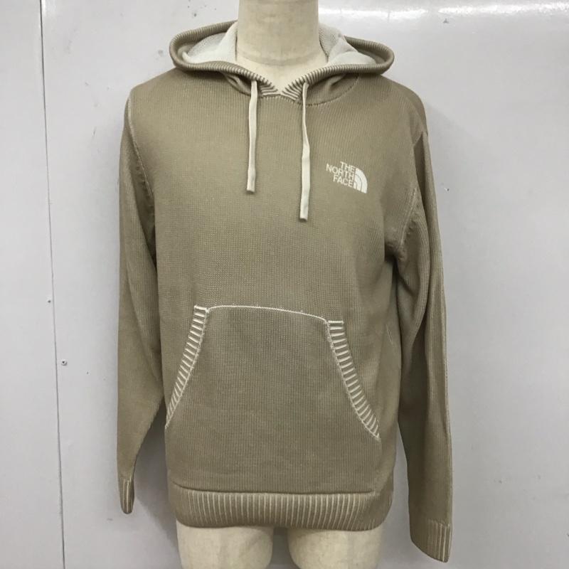 ザノースフェイス THE NORTH FACE パーカー 長袖 nm5pp72b PRINTEDHOODIE 長袖ニットカットソー プルオーバーパーカー M ロゴ、文字 ベージュ / ベージュ /  メンズ USED 古着 中古 10112825