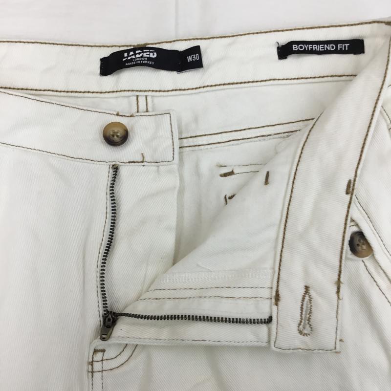 ユーズドクロージング used clothes パンツ デニム、ジーンズ JADED LONDON ジェイデッドロンドン パッチワークデニム 30インチ ダメージ加工 白 / ホワイト / X 青 / ブルー / X 灰 / グレー /  メンズ USED 古着 中古 10122729