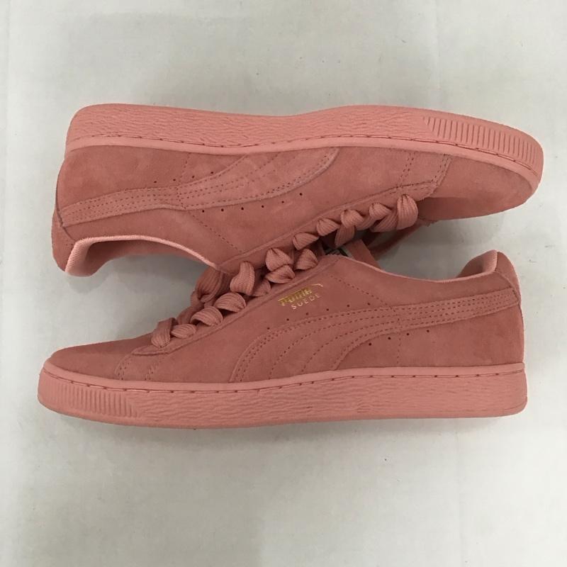 プーマ PUMA スニーカー スニーカー 355462 12 CLASSIC スエード 25cm 25.0cm ロゴ、文字 桃 / ピンク / レディース USED 古着 中古 10123372