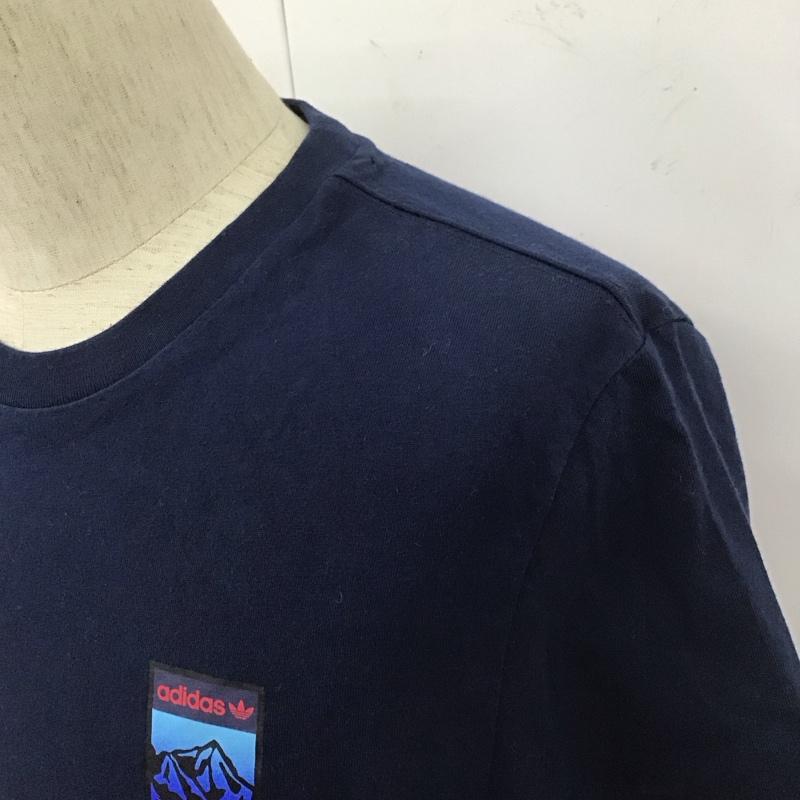 アディダス adidas Tシャツ 半袖 GP1116 AdiploreGraphicTee 半袖カットソー プリントTシャツ L プリント 紺 / ネイビー /  メンズ USED 古着 中古 10110397