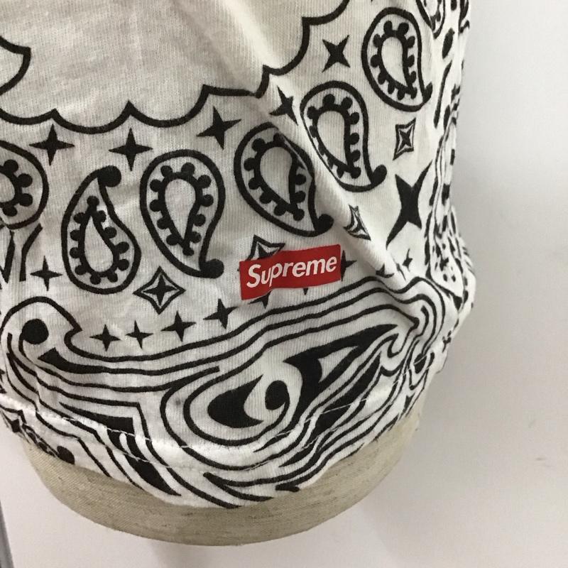 シュプリーム Supreme Tシャツ 半袖 22FW シュプリームxへインズバンダナ柄Tシャツ 半袖カットソー クルーネックカットソー M バンダナ柄 白 / ホワイト / X 黒 / ブラック / メンズ USED 古着 中古 10106609