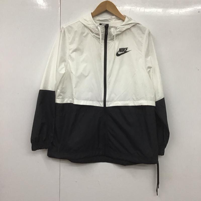 ナイキ NIKE ジャケット、上着 ジャンパー、ブルゾン AJ2983-102 ウーブン ジャケット スポーツウェア S ロゴ、文字 白 / ホワイト / X 黒 / ブラック / レディース USED 古着 中古 10108112