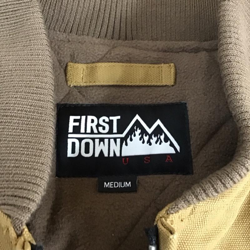 ファーストダウン FIRST DOWN ベスト ベスト 213-1525 中綿 タグ付き 難燃ダックベスト M ロゴ、文字 キャメル / キャメル / メンズ USED 古着 中古 10113923