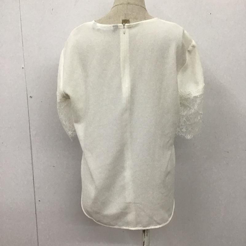 ザラ ZARA カットソー 半袖 4437 052 251 袖レース M レース柄 白 / ホワイト /  レディース USED 古着 中古 10108325