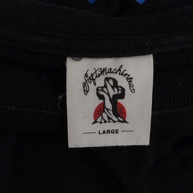 ソフトマシーン Softmachine Tシャツ 長袖 長袖カットソー プリントカットソー クルーネック L ロゴ、文字 黒 / ブラック / メンズ USED 古着 中古 10137280