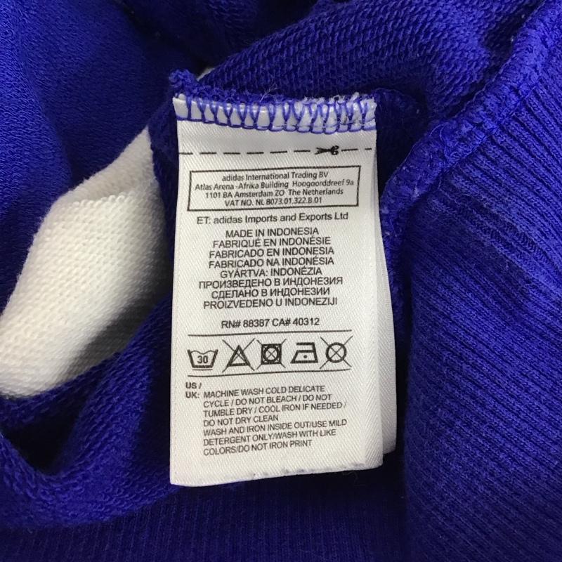 アディダス adidas トレーナー 長袖 S19899 スウェット ロゴ、文字 青 / ブルー / X 黒 / ブラック / レディース USED 古着 中古 10109456