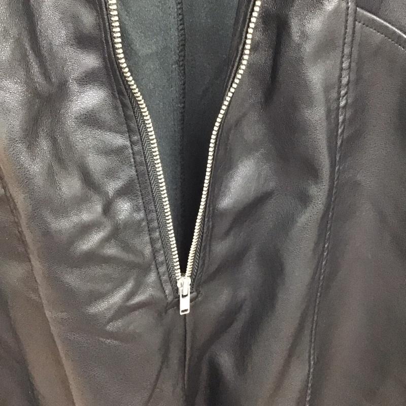 ジーナシス JEANASIS サロペット・オーバーオール サロペット、オーバーオール JS071500TS フロントZIPレザーサロペット フェイクレザー FREE 無地 黒 / ブラック / レディース USED 古着 中古 10130451