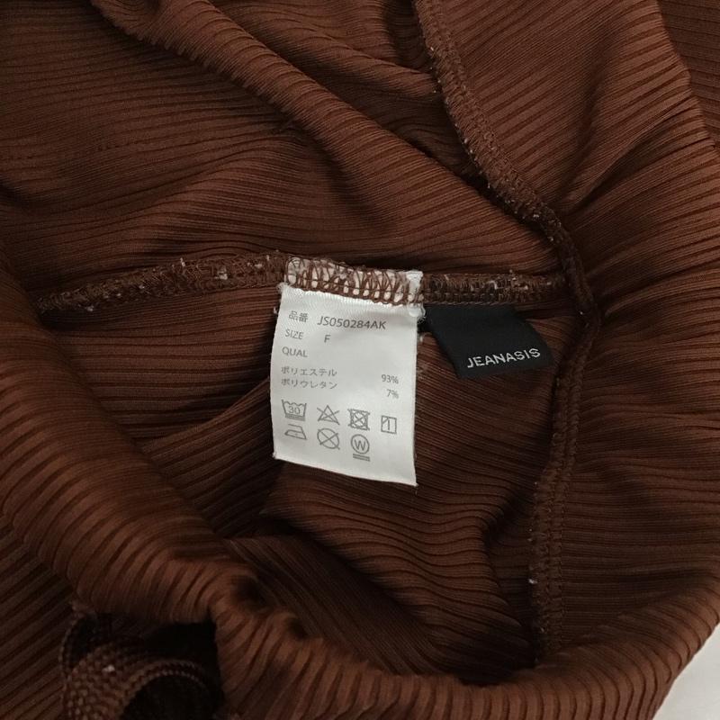 ジーナシス JEANASIS ボトムス ボトムス JS050284AK リブパンツ 裾スリット FREE 無地 茶 / ブラウン / レディース USED 古着 中古 10113005