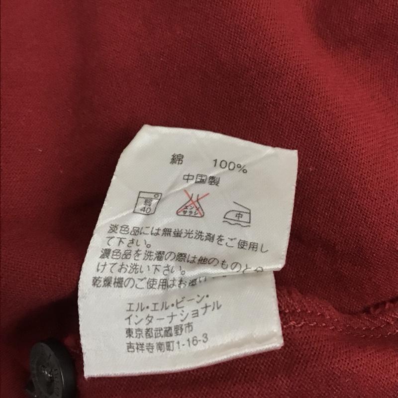 エルエルビーン L.L.Bean シャツ、ブラウス 半袖 半袖シャツ カラーシャツ 半袖カットソー ボタンダウン L 無地 えんじ / ワインレッド / メンズ USED 古着 中古 10122978