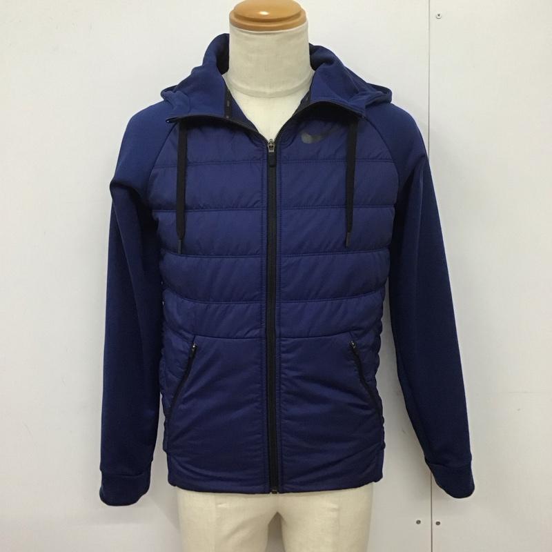 ナイキ NIKE パーカー 長袖 cj5170-492 ジップアップジャケット パーカー S ロゴ、文字 青 / ブルー / メンズ USED 古着 中古 10126789