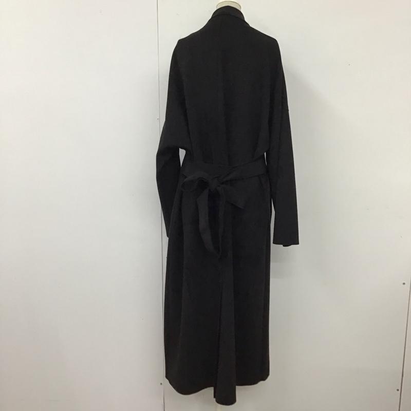 ザラ ZARA コート コート一般 ロングコート ロングジャケット カラージャケット アウター M 無地 黒 / ブラック / レディース USED 古着 中古 10120861