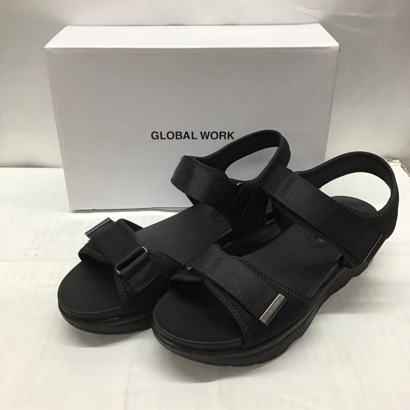 グローバルワーク GLOBAL WORK サンダル サンダル GW820104LG らくっションスニーカーサンダル 箱有 M 無地 黒 / ブラック / レディース USED 古着 中古 10116255