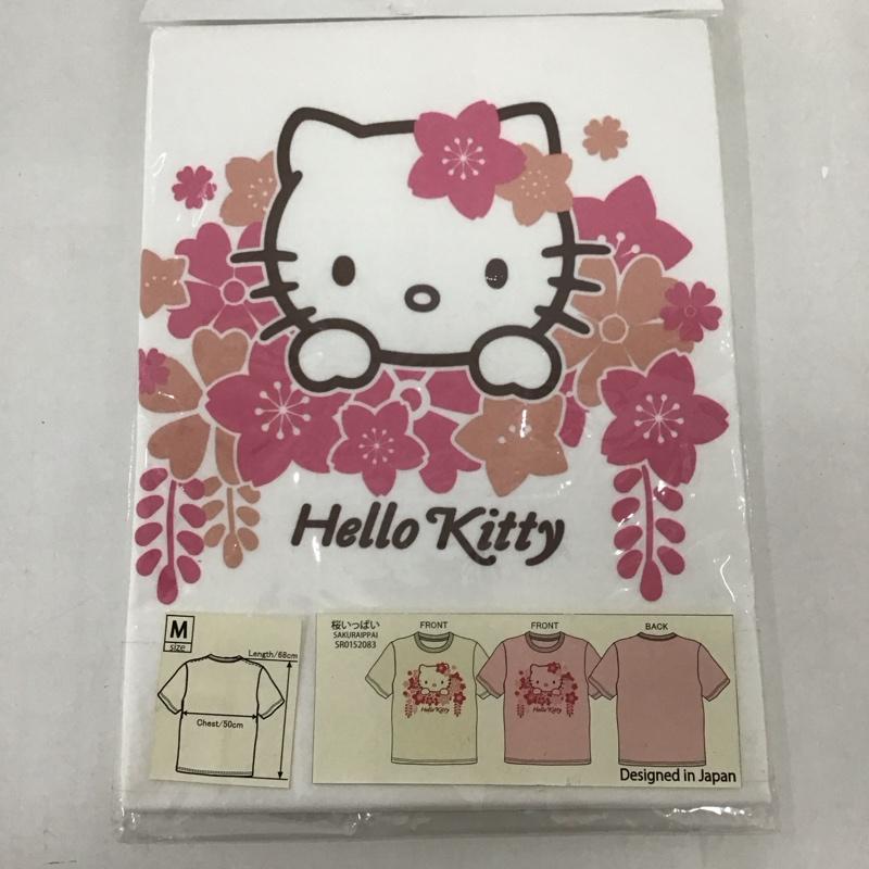 豊天商店 ぶーでんしょうてん Tシャツ 半袖 桜いっぱい キャラT サンリオ キティちゃん M プリント X キャラクター 白 / ホワイト /  レディース USED 古着 中古 10127501