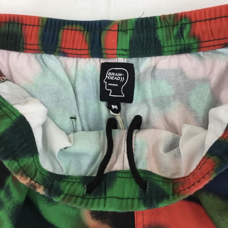 ブレインデット BRAIN DEAD パンツ ショートパンツ M 総柄 赤 / レッド / X 緑 / グリーン / メンズ USED 古着 中古 10128179