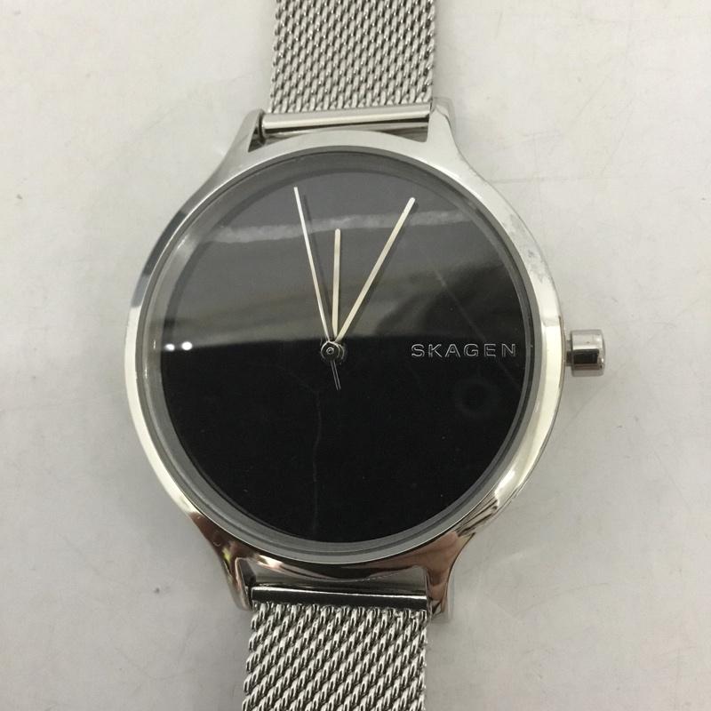 スカーゲン SKAGEN 腕時計 アナログ(クォーツ式) SKW2673 ステンレスメッシュベルト 箱有 ロゴ、文字 銀 / シルバー / レディース USED 古着 中古 10127493