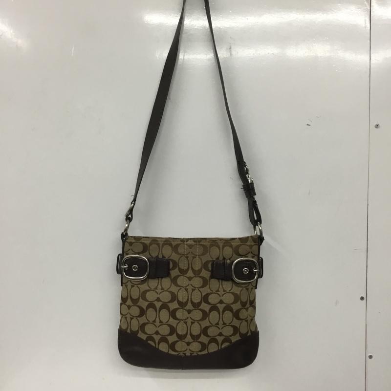 コーチ COACH ショルダーバッグ ショルダーバッグ F17088 シグネチャー 総柄 ベージュ / ベージュ / X 茶 / ブラウン / レディース USED 古着 中古 10137940