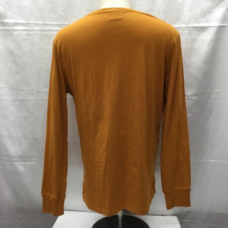ポールスミス Paul Smith Tシャツ 長袖 長袖カットソー ロングスリーブカットソー クルーネックカットソー L ロゴ、文字 キャメル / キャメル / メンズ USED 古着 中古 10106580