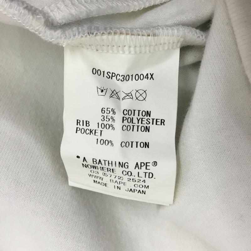 アベイシングエイプ A BATHING APE パンツ ショートパンツ ショートパンツ ハーフパンツ カジュアルパンツ L プリント 白 / ホワイト / X 灰 / グレー /  メンズ USED 古着 中古 10121696