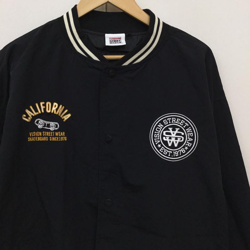 ヴィジョン ストリート ウェア VISION STREET WEAR ジャケット、上着 ジャケット、ブレザー L ロゴ、文字 黒 / ブラック / メンズ USED 古着 中古 10137455