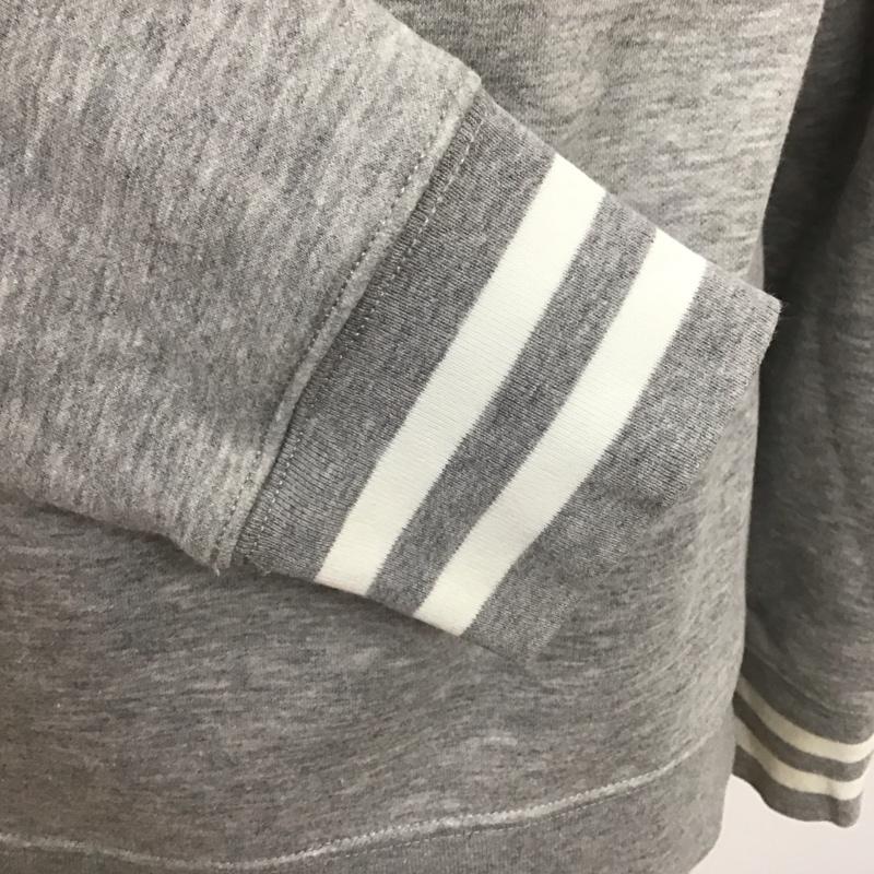 トミーヒルフィガー TOMMY HILFIGER トレーナー 長袖 長袖スウェット 長袖トレーナー リブカットソー 長袖カットソー XXL ロゴ、文字 灰 / グレー / メンズ USED 古着 中古 10106554