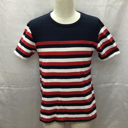 ザ ショップ ティーケー THE SHOP TK Tシャツ 半袖 616-38620 半袖カットソー Tシャツ クルーネックカットソー L ボーダー柄 白 / ホワイト / X 赤 / レッド / X 紺 / ネイビー /  メンズ USED 古着 中古 10108944
