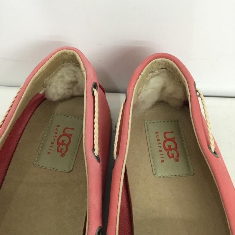 アグ UGG カジュアルシューズ カジュアルシューズ 1004110A デッキシューズ 25cm 25.0cm ロゴ、文字 桃 / ピンク / レディース USED 古着 中古 10148401