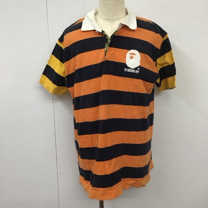 ベイプ BAPE ポロシャツ 半袖 半袖ポロシャツ カラーシャツカットソー 半袖カットソー XL ボーダー柄 マルチカラー / マルチカラー /  メンズ USED 古着 中古 10112084