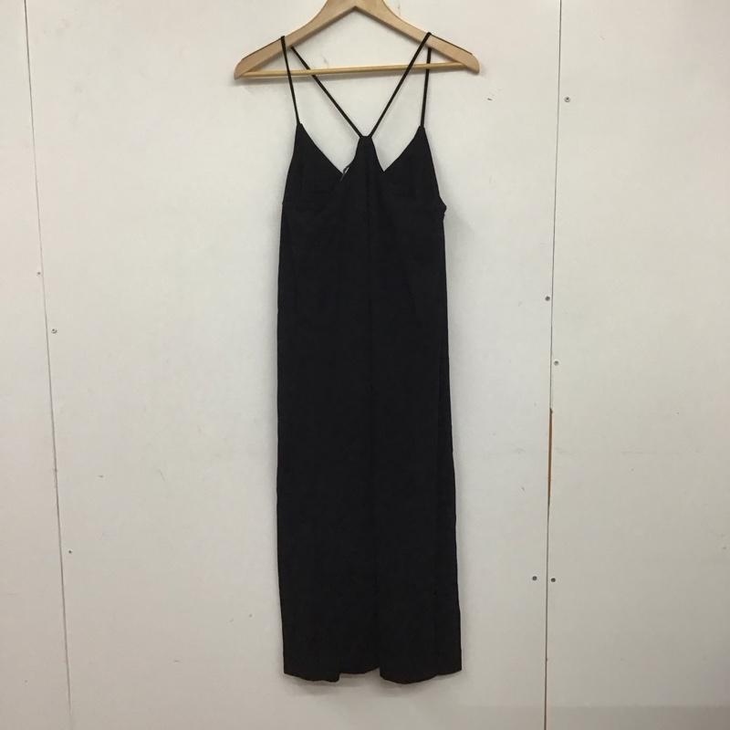 ザラ ZARA ワンピース ロングスカート ロングワンピース ノースリーブワンピース フレアスカート キャミワンピース M 無地 黒 / ブラック / レディース USED 古着 中古 10138398