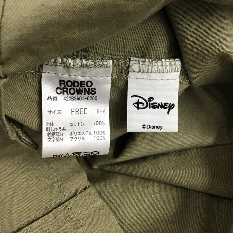 ロデオクラウンズ Rodeo Crowns シャツ、ブラウス 長袖 420BSA01-0260 ディズニー ミッキーマウス ドナルドダック ミリタリーシャツ FREE キャラクター カーキ / カーキ / レディース USED 古着 中古 10120234