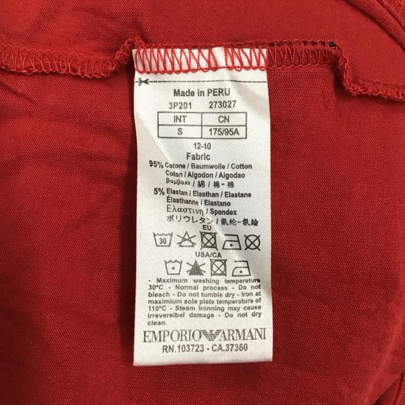 エンポリオアルマーニ EMPORIO ARMANI Tシャツ 半袖 EA7 クルーネック S ロゴ、文字 赤 / レッド / レディース USED 古着 中古 10118028