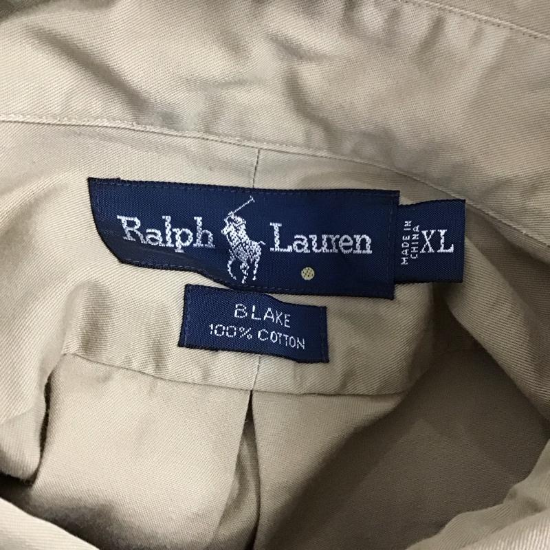 ラルフローレン RALPHLAUREN シャツ、ブラウス 長袖 ボタンダウンシャツ XL 無地 ベージュ / ベージュ / メンズ USED 古着 中古 10123327
