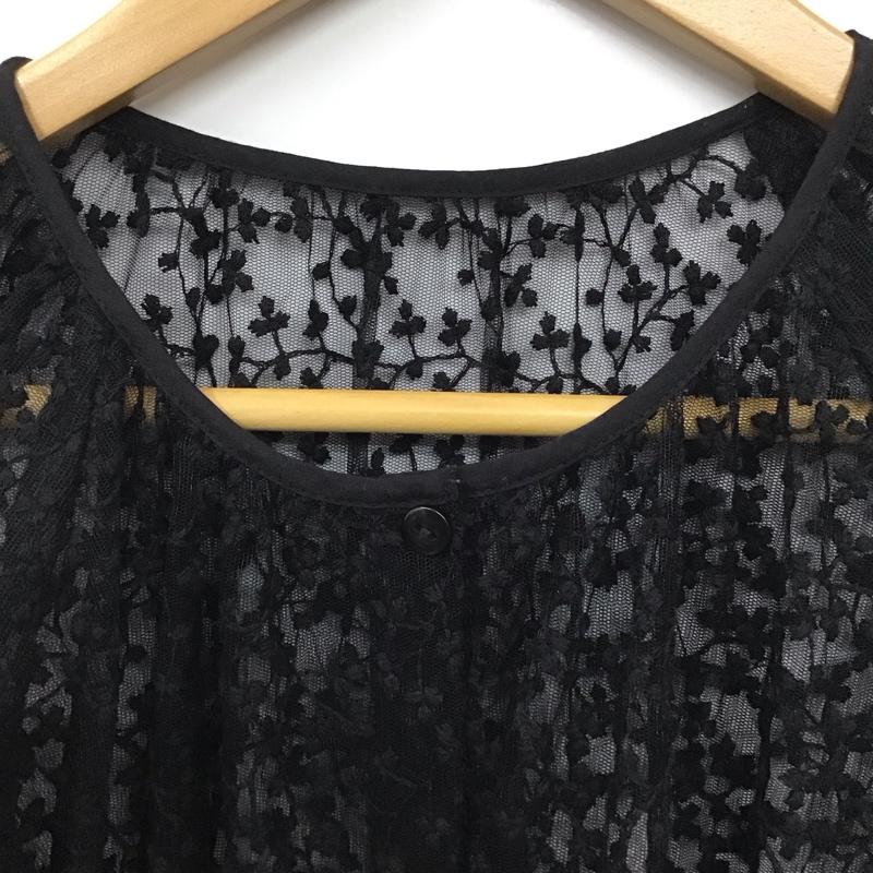 フリークスストア FREAK S STORE カーディガン 長袖 221-3149 シースルー FREE 刺繍 黒 / ブラック / レディース USED 古着 中古 10133653