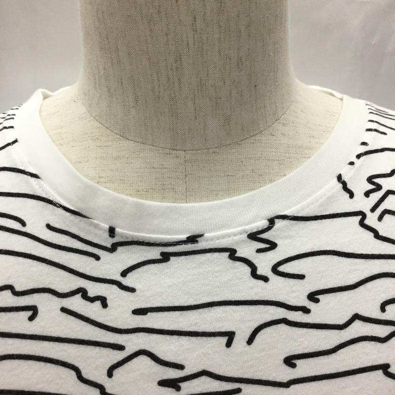 ナイキ NIKE Tシャツ 半袖 半袖カットソー プリントTシャツ クルーネックカットソー スポーツウェア M プリント 白 / ホワイト / X 黒 / ブラック / メンズ USED 古着 中古 10109462