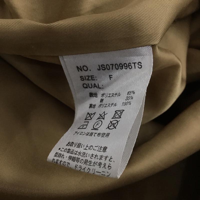 ジーナシス JEANASIS ジャケット、上着 ジャンパー、ブルゾン トレンチコート アウター ロングコートジャケット FREE 無地 ベージュ / ベージュ / レディース USED 古着 中古 10138300