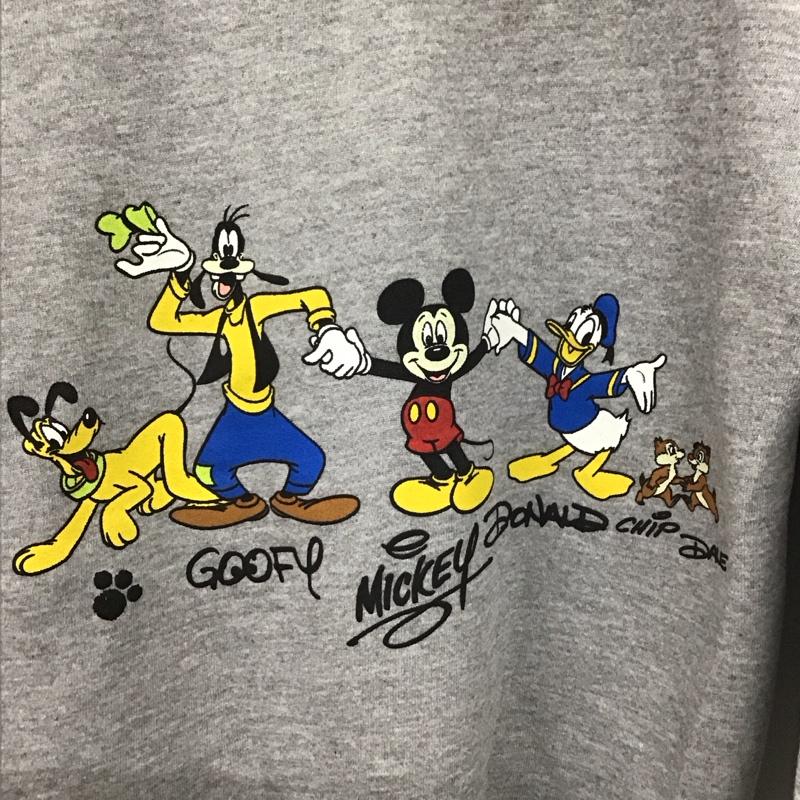 ディズニー Disney パーカー 長袖 ジップアップパーカー 長袖パーカー スウェットパーカー 古着 プリント 灰 / グレー / メンズ USED 古着 中古 10136240
