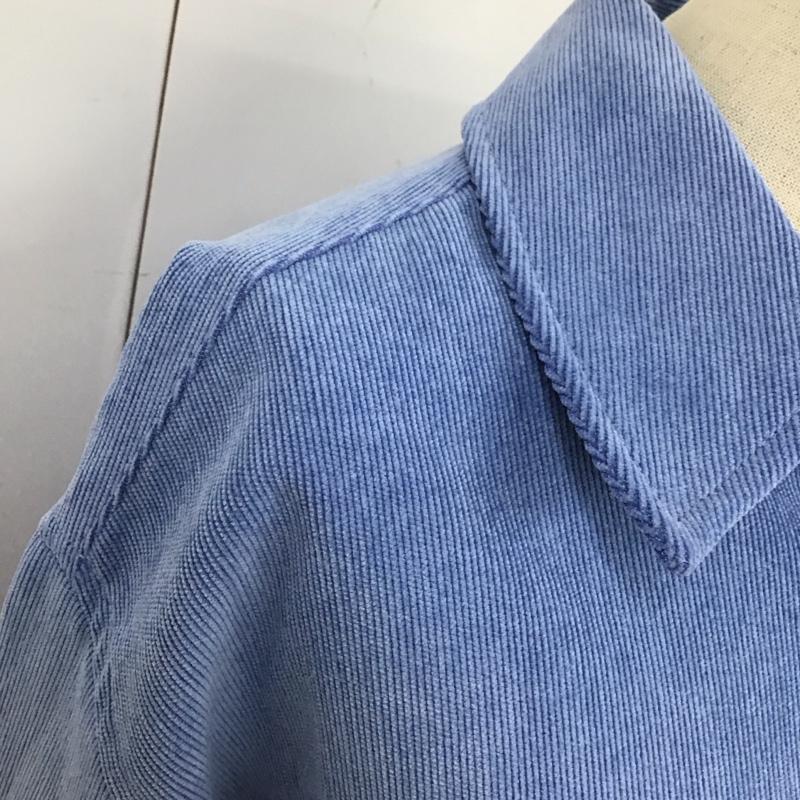 ザラ ZARA シャツ、ブラウス 長袖 8708 910 400 M 無地 青 / ブルー / レディース USED 古着 中古 10119394