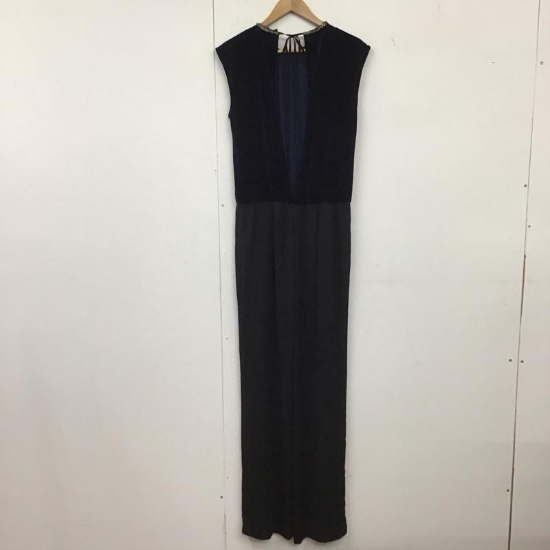 ザラ ZARA ワンピース・ドレス・オールインワン ワンピース・ドレス・オールインワン 3666 050 422 オールインワン バックオープン M 無地 紺 / ネイビー / X 黒 / ブラック / レディース USED 古着 中古 10138678