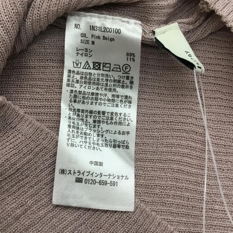 アースミュージックアンドエコロジー earth music&ecology カットソー 長袖 M 無地 桃 / ピンク / レディース USED 古着 中古 10137911