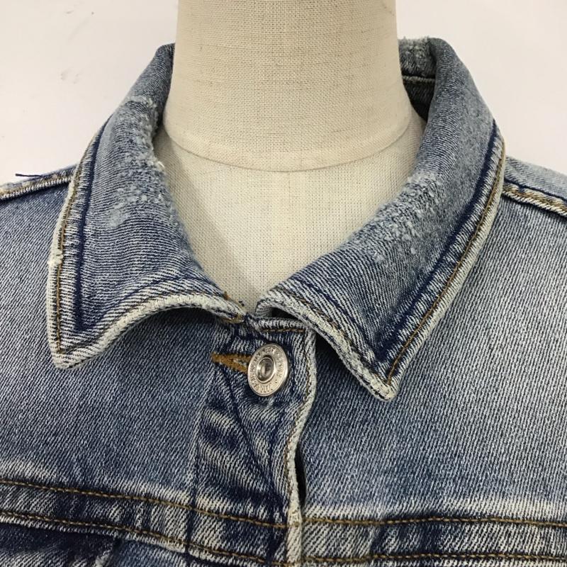 ザラ ZARA ジャケット、上着 ジャケット、ブレザー 4979 022 406 デニムジャケット S ダメージ加工 青 / ブルー / レディース USED 古着 中古 10109698