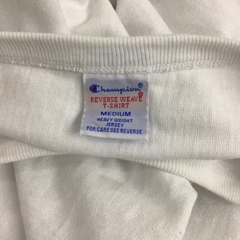 チャンピオン Champion ワンピース ひざ丈スカート CW-P311 REVERSE WEAVE 半袖 カットソー M ロゴ、文字 白 / ホワイト /  レディース USED 古着 中古 10113986