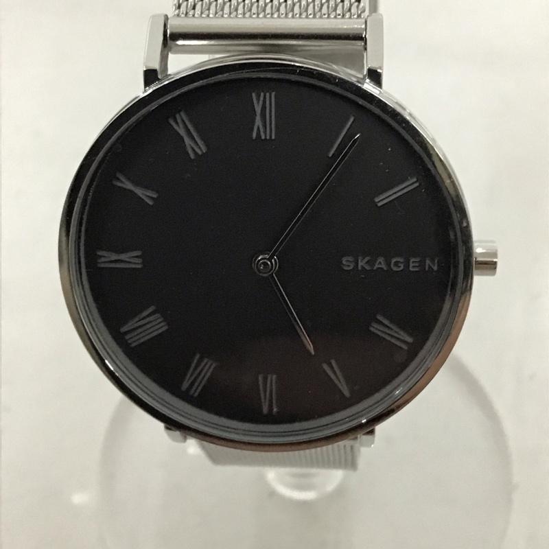スカーゲン SKAGEN 腕時計 アナログ(クォーツ式) SKW2677 メッシュ 箱有 ロゴ、文字 銀 / シルバー / レディース USED 古着 中古 10134113