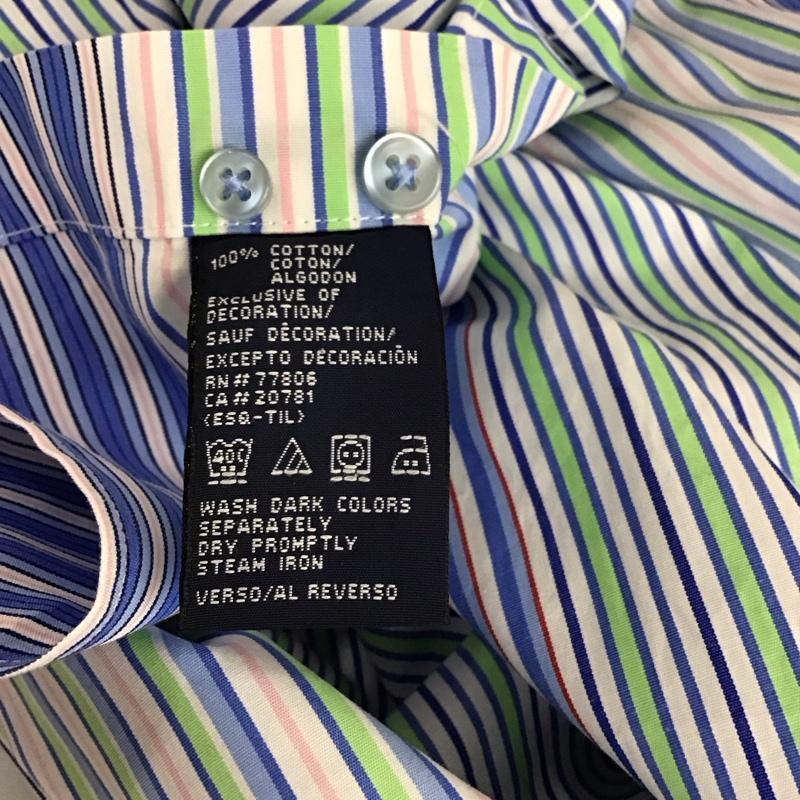 トミーヒルフィガー TOMMY HILFIGER シャツ、ブラウス 長袖 長袖シャツ カラーシャツ ポケットシャツ 長袖カットソー ボーダーシャツ M ボーダー柄 マルチカラー / マルチカラー / メンズ USED 古着 中古 10114982