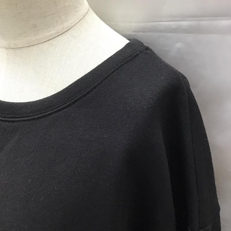レプシィム LEPSIM トレーナー 長袖 LP061208AD ゆる裏毛ボリュームPO タグ付き 裏起毛 スウェット FREE 無地 黒 / ブラック / レディース USED 古着 中古 10112451