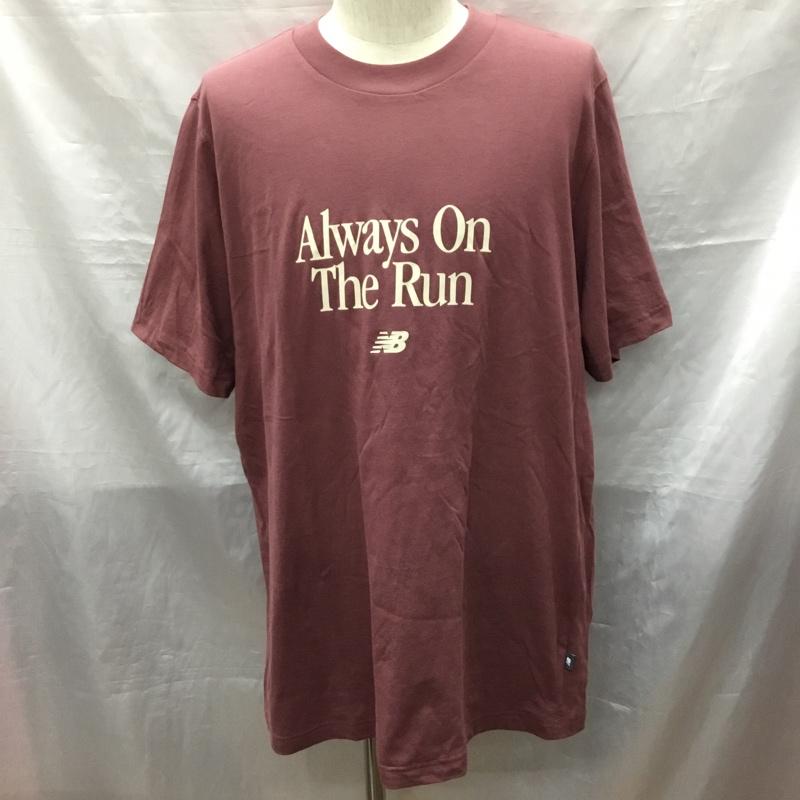 ニューバランス New Balance Tシャツ 半袖 mt41587 RunSloganリラックスショートスリーブTシャツ 半袖カットソー スポーツウェア XL ロゴ、文字 マルチカラー / マルチカラー / メンズ USED 古着 中古 10119720